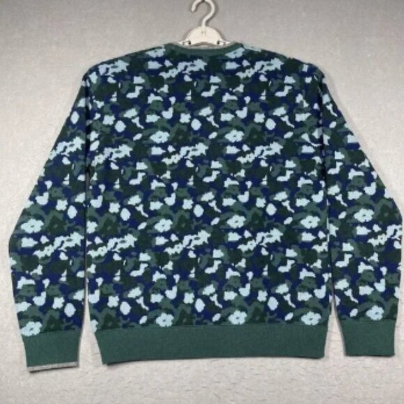 Greyson Sweater Mens Large Green Floral Camo Abyss Tomahawk Wool Cashmere Golf - Picture 4 of 6